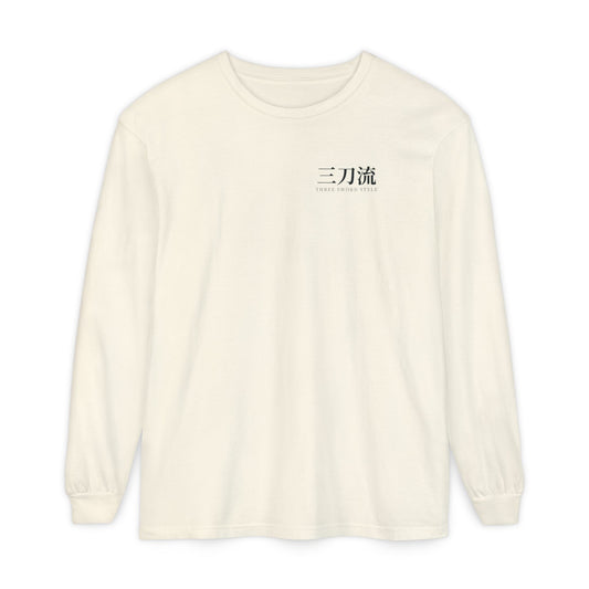 Threefold Kanji Long Sleeve Tee | Inspired by Roronoa Zoro from One Piece