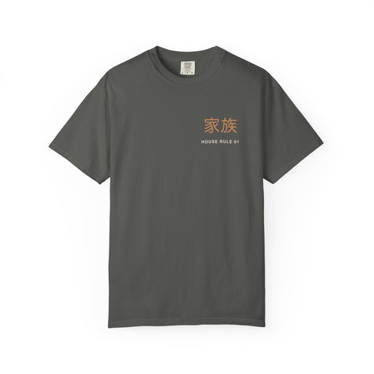 Family Policy Kanji Anime Tee | Retired Assassin Japanese Streetwear