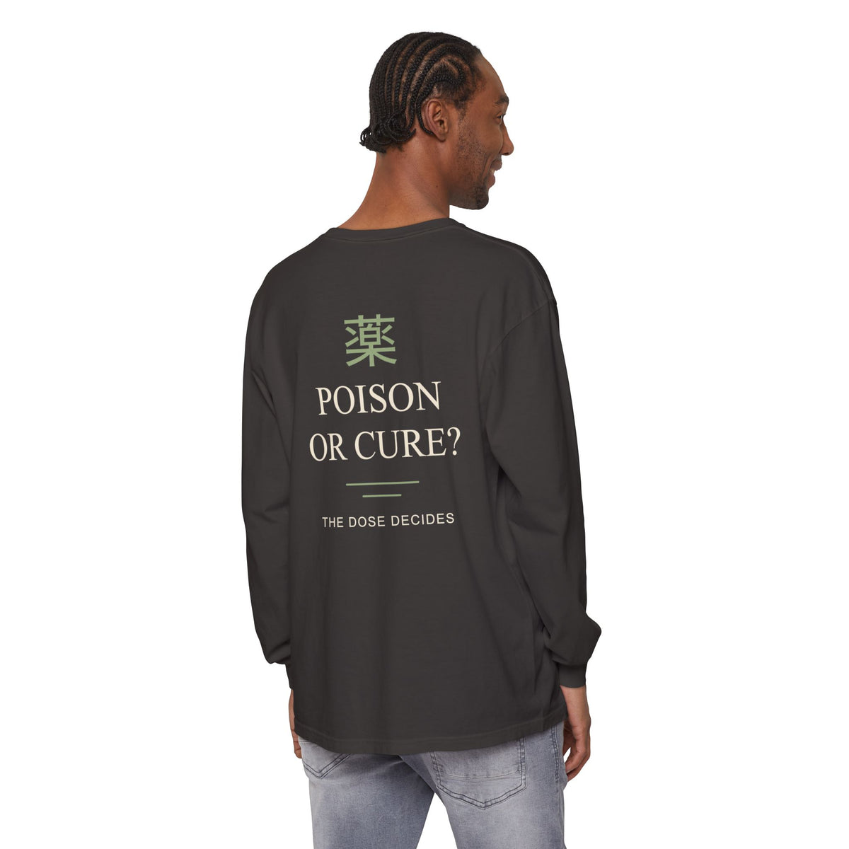 The Dose Makes Kanji Long Sleeve Tee | Inspired by Maomao from The Apothecary Diaries