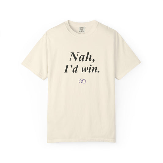 I'd Win Quote Heavyweight Tee (Center Print) | Inspired by Satoru Gojo from Jujutsu Kaisen