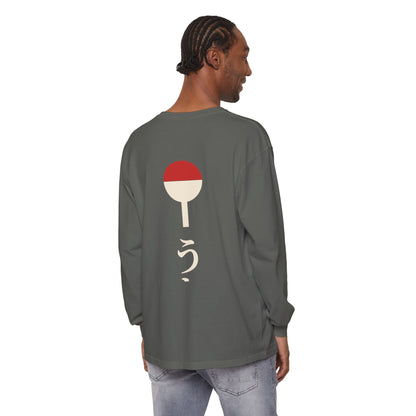 Clan Fan Crest Kanji Long Sleeve Tee | Inspired by the Uchiha clan of Naruto