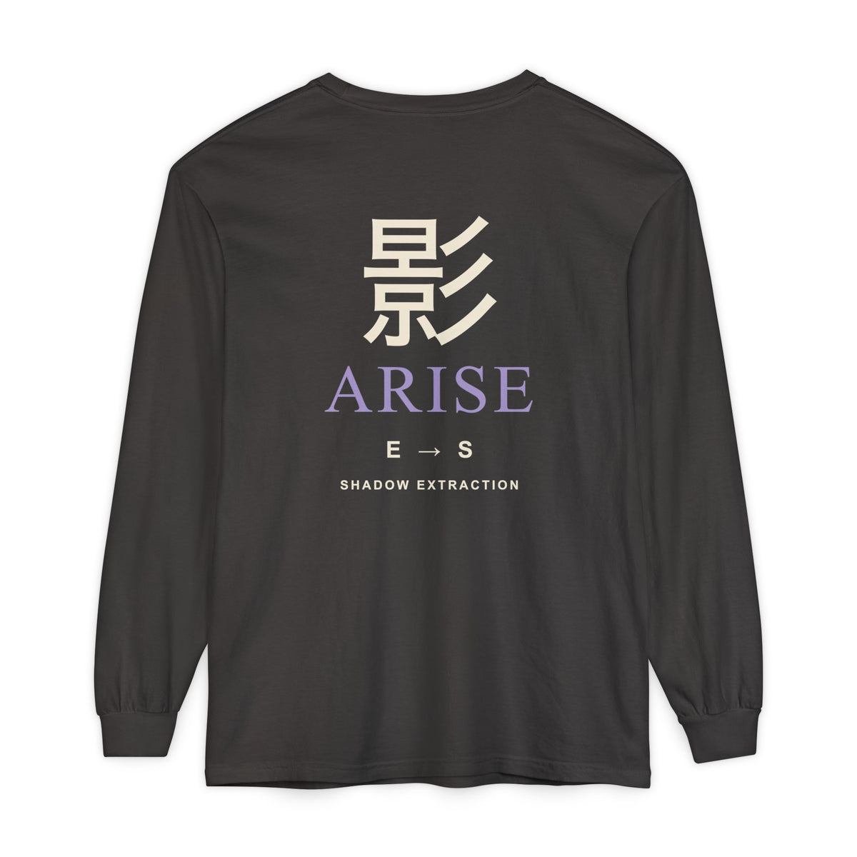 Shadow Rank Kanji Anime Long Sleeve Tee | Shadow Rank Gym Japanese Streetwear