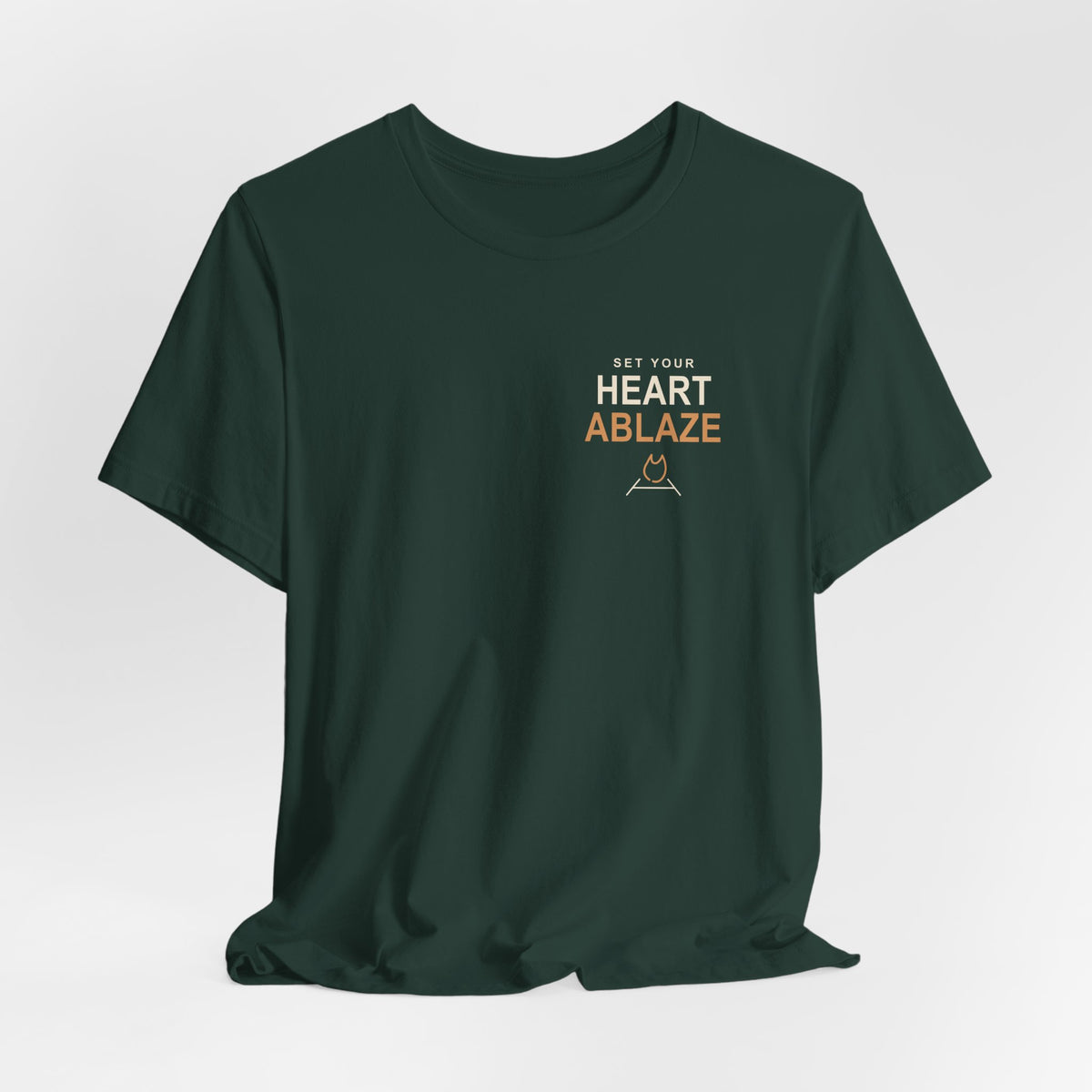 Heart Ablaze Anime Quote Soft Tee | Demon Hunter Japanese Streetwear