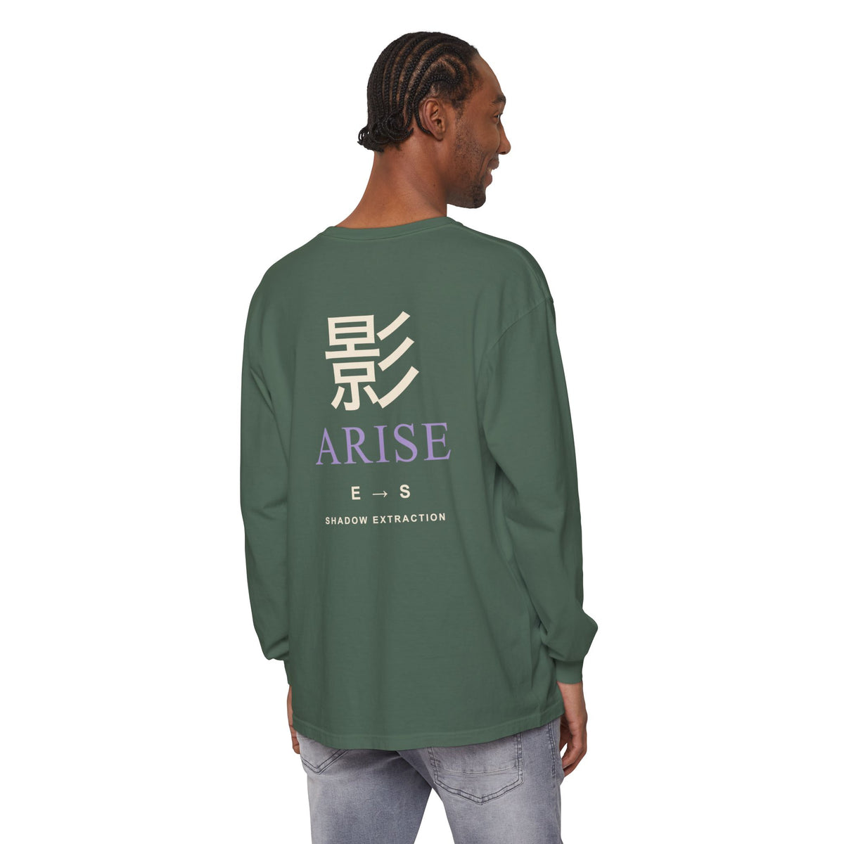 Shadow Rank Kanji Anime Long Sleeve Tee | Shadow Rank Gym Japanese Streetwear