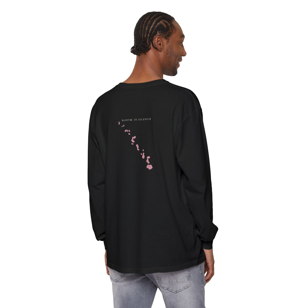 Quiet Bloom Kanji Long Sleeve Tee | Inspired by Byakuya Kuchiki from Bleach