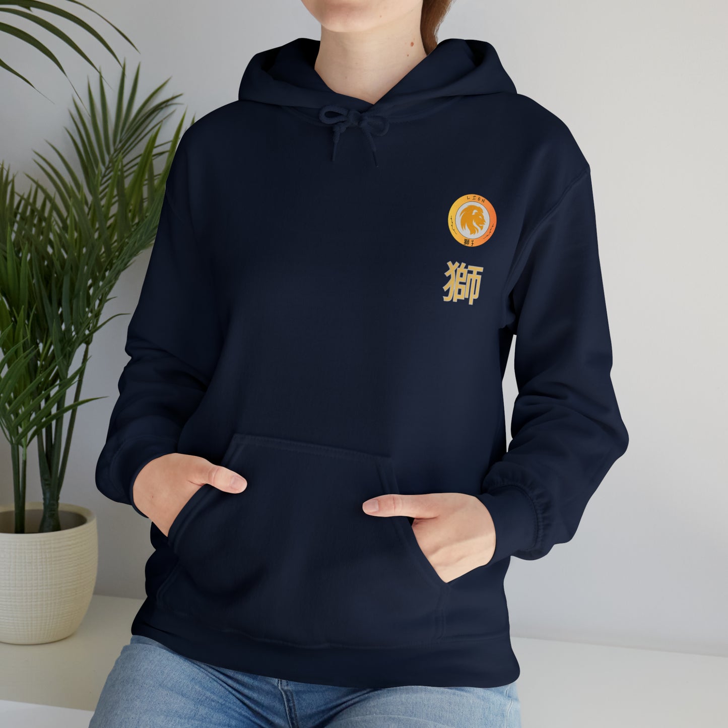 Lion Crest Kanji Unisex Heavy Blend™ Hooded Sweatshirt