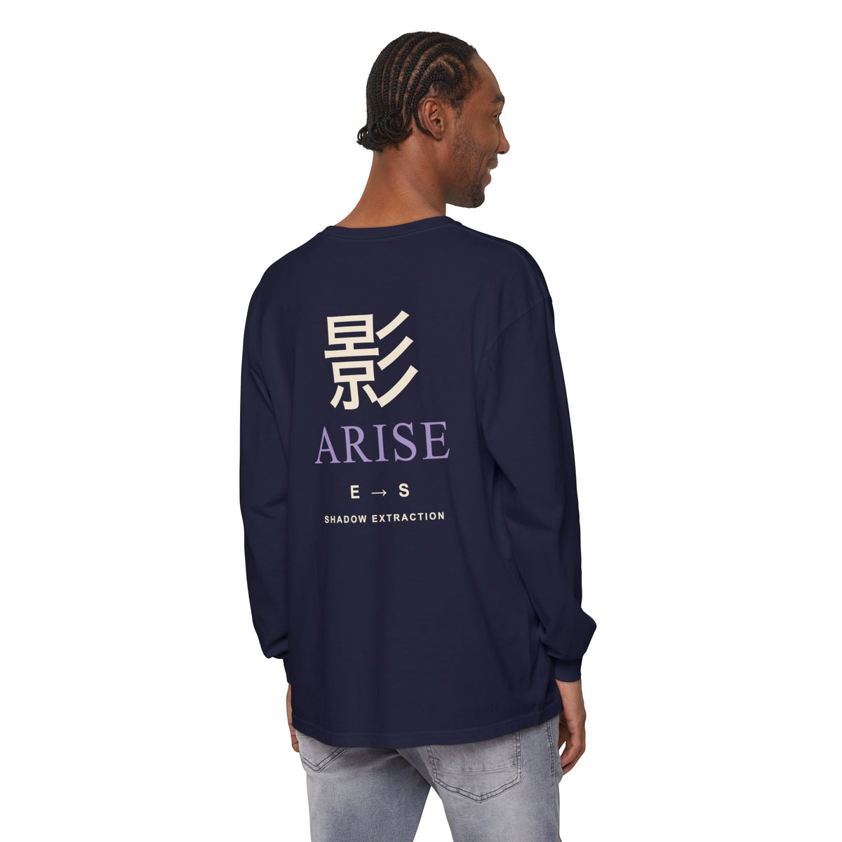 Shadow Rank Kanji Anime Long Sleeve Tee | Shadow Rank Gym Japanese Streetwear