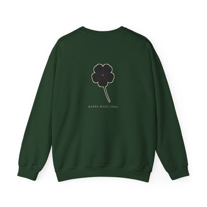Black Clover Leaf Minimalist Crewneck Sweatshirt | Inspired by Asta from Black Clover