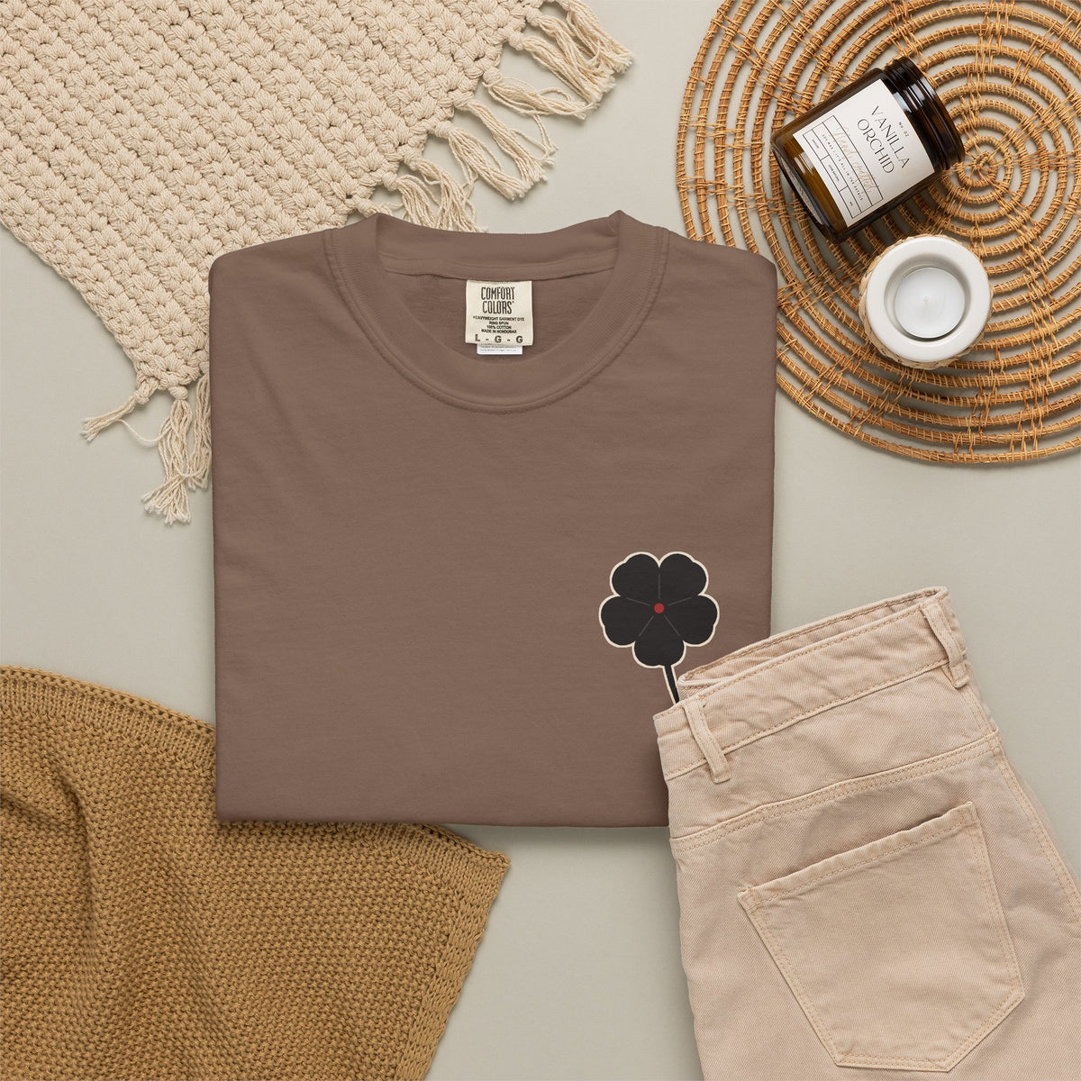 Black Clover Leaf Minimalist Heavyweight Tee | Inspired by Asta from Black Clover