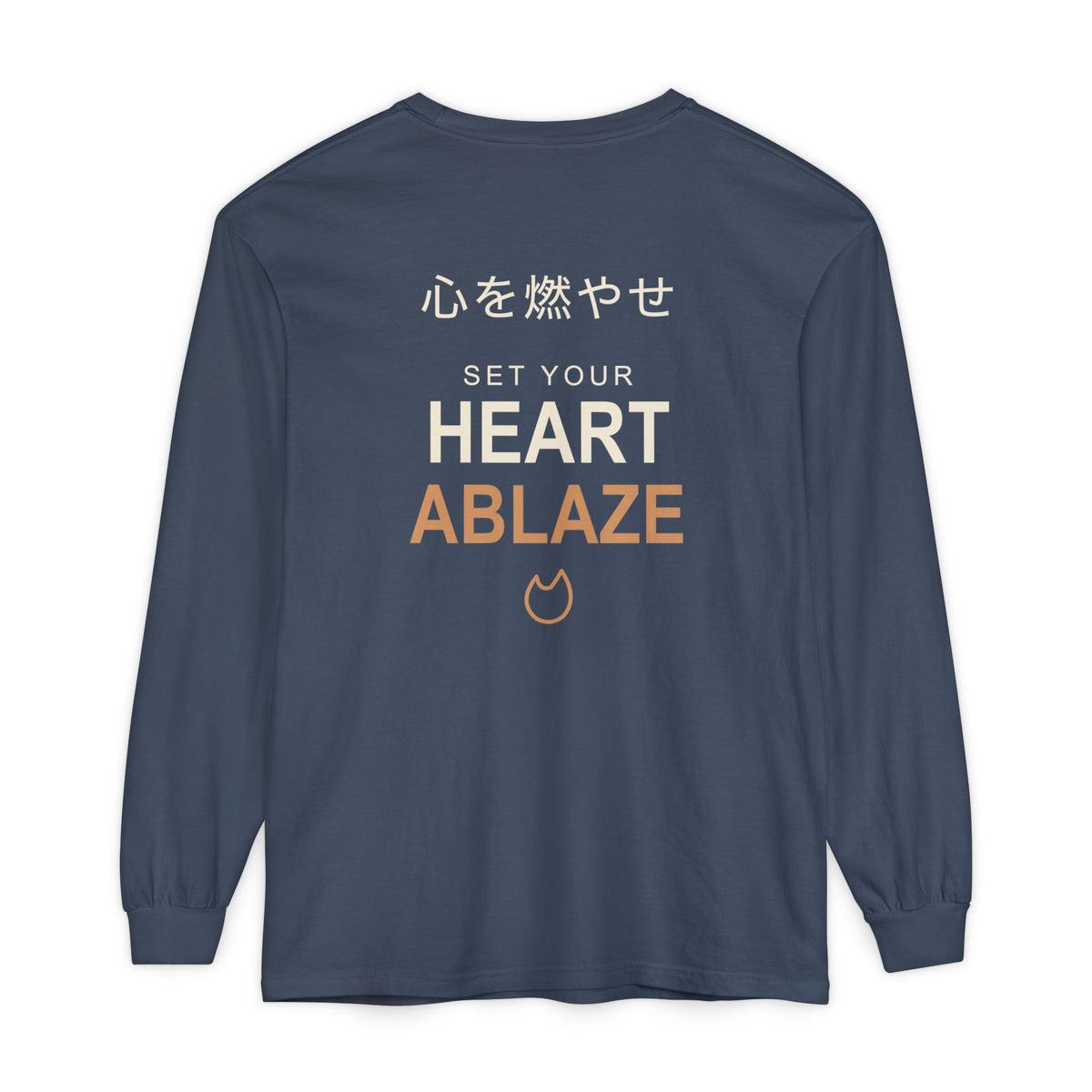 Burning Resolve Kanji Long Sleeve Tee | Inspired by Kyojuro Rengoku from Demon Slayer