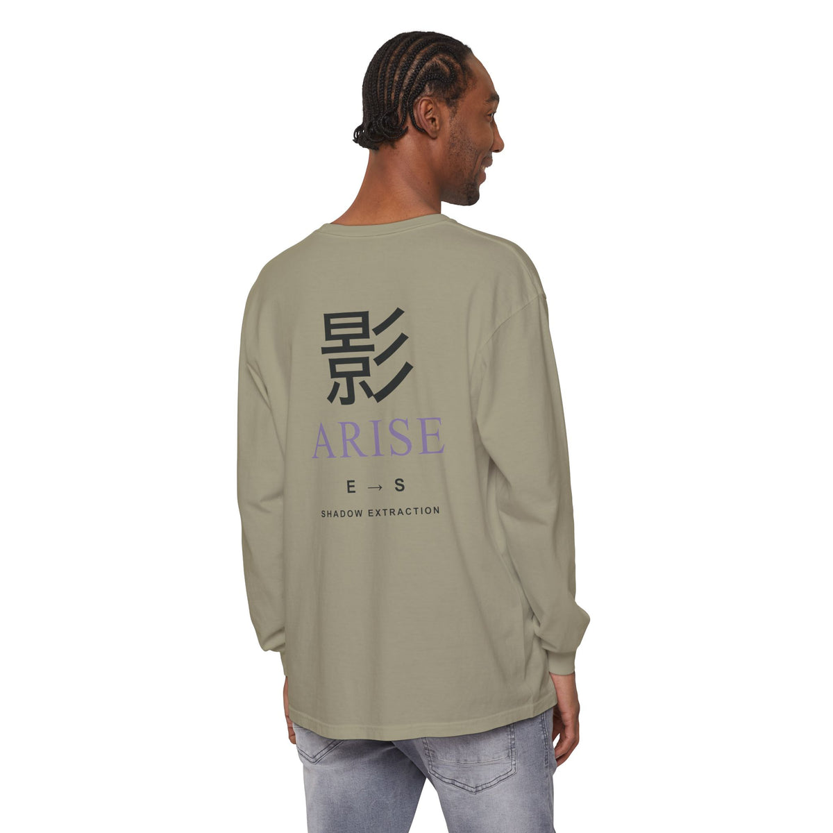 Shadow Rank Kanji Anime Long Sleeve Tee | Shadow Rank Gym Japanese Streetwear