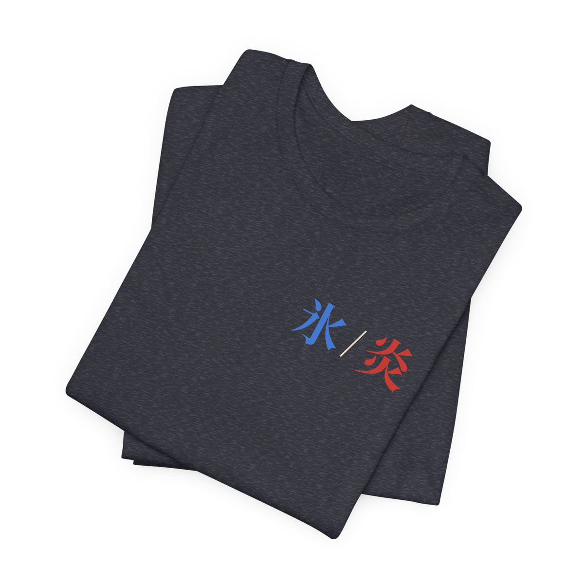 Dual Temperature Kanji Anime Soft Tee | Ice and Fire Japanese Streetwear