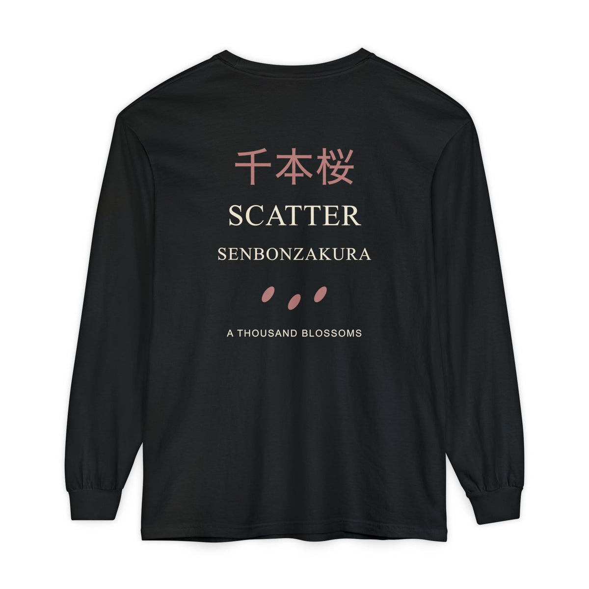 Scatter Kanji Long Sleeve Tee | Inspired by Byakuya Kuchiki from Bleach