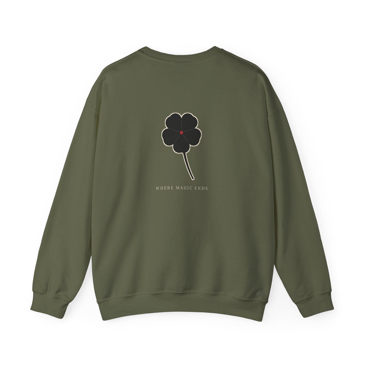 Black Clover Leaf Minimalist Crewneck Sweatshirt | Inspired by Asta from Black Clover