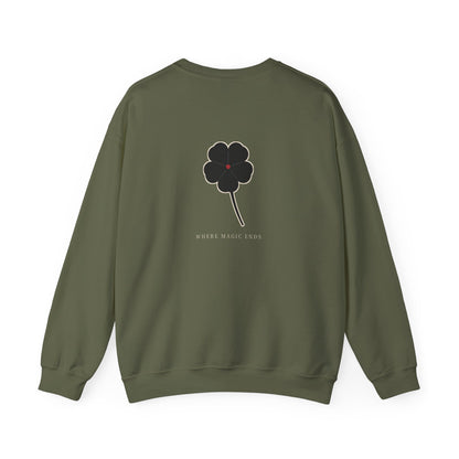 Black Clover Leaf Minimalist Crewneck Sweatshirt | Inspired by Asta from Black Clover