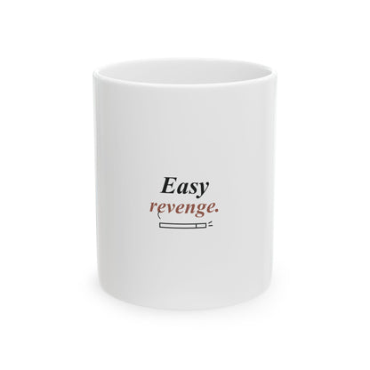 Easy Revenge Letter Ceramic Mug | Inspired by Aki Hayakawa and Himeno from Chainsaw Man