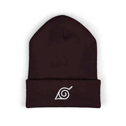 Konoha Quiet Crest Embroidered Beanie | Inspired by the Hidden Leaf Village from Naruto