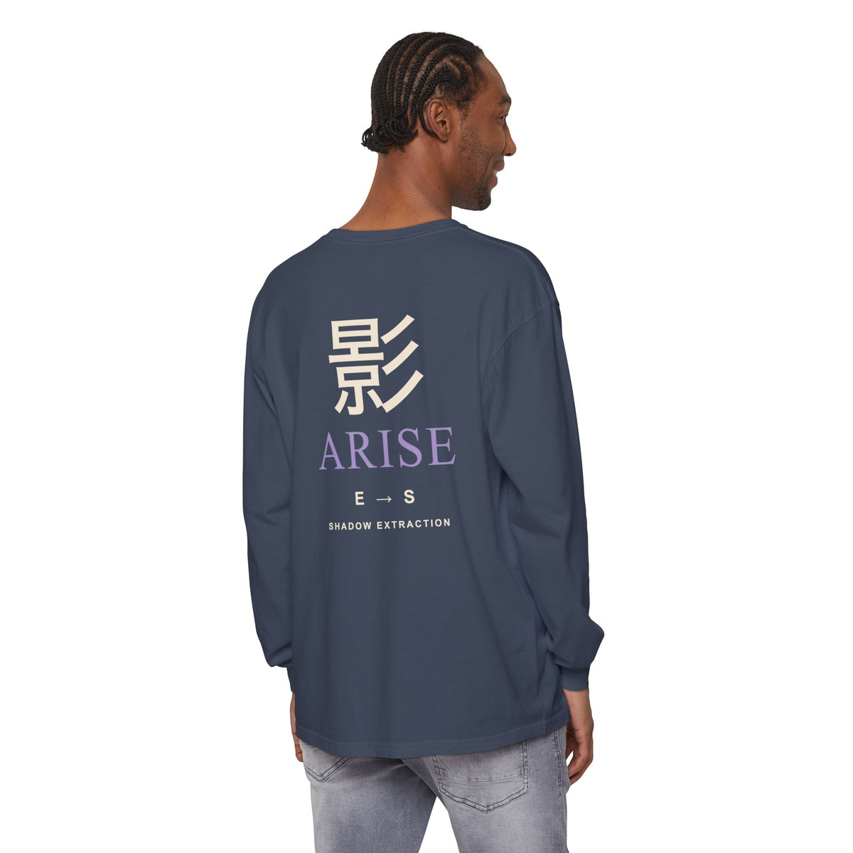 Shadow Rank Kanji Anime Long Sleeve Tee | Shadow Rank Gym Japanese Streetwear