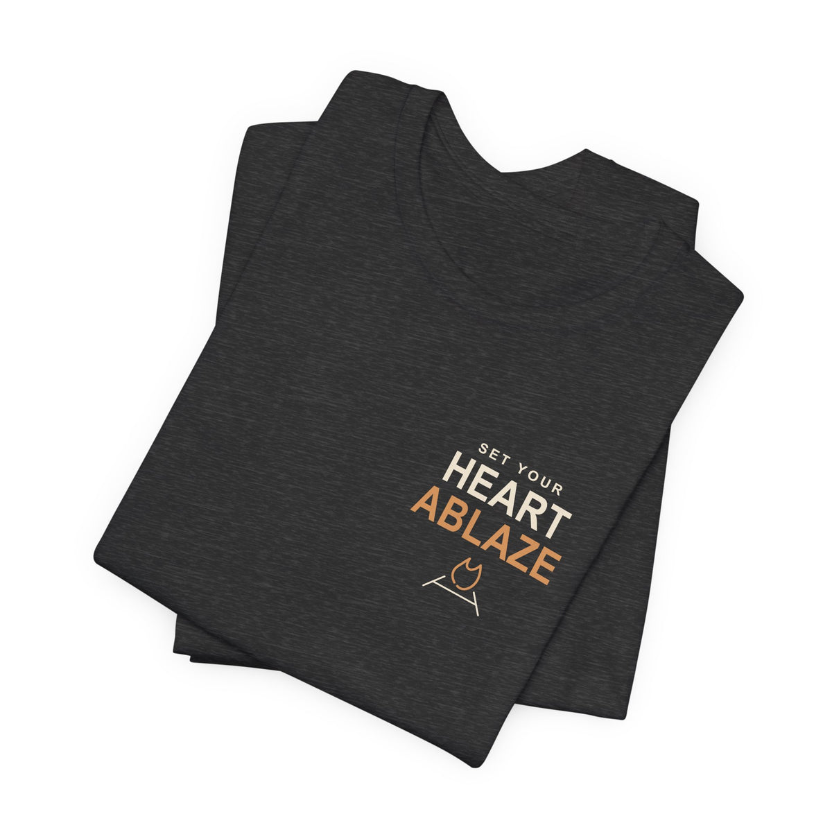 Heart Ablaze Anime Quote Soft Tee | Demon Hunter Japanese Streetwear