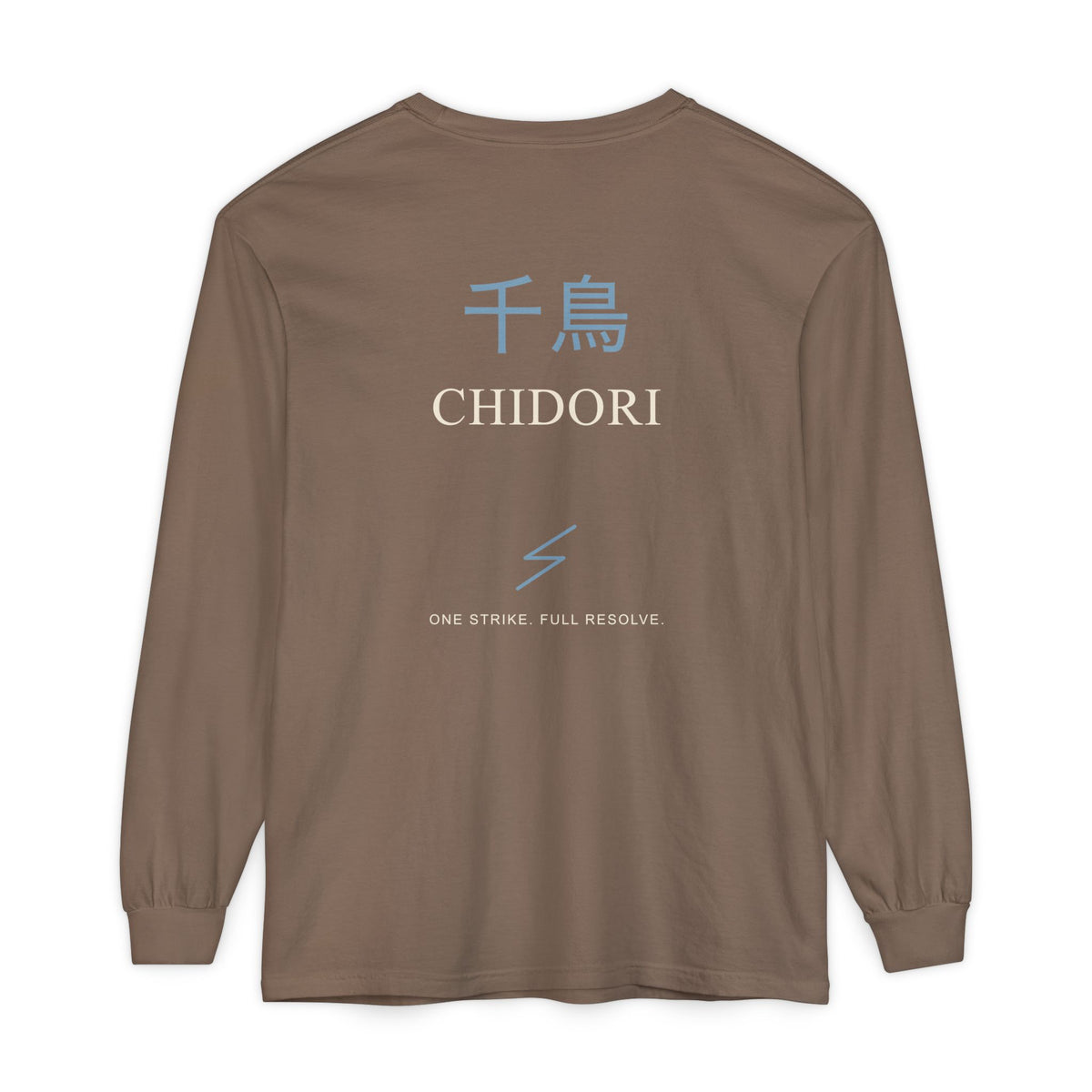 Thunder Strike Kanji Anime Long Sleeve Tee | Ninja Japanese Streetwear