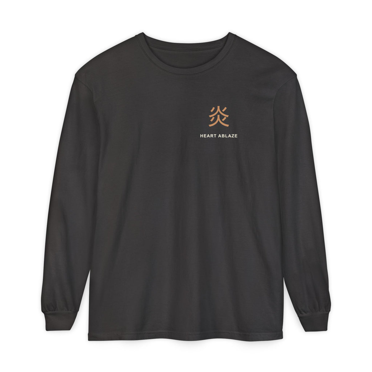 Burning Resolve Kanji Long Sleeve Tee | Inspired by Kyojuro Rengoku from Demon Slayer