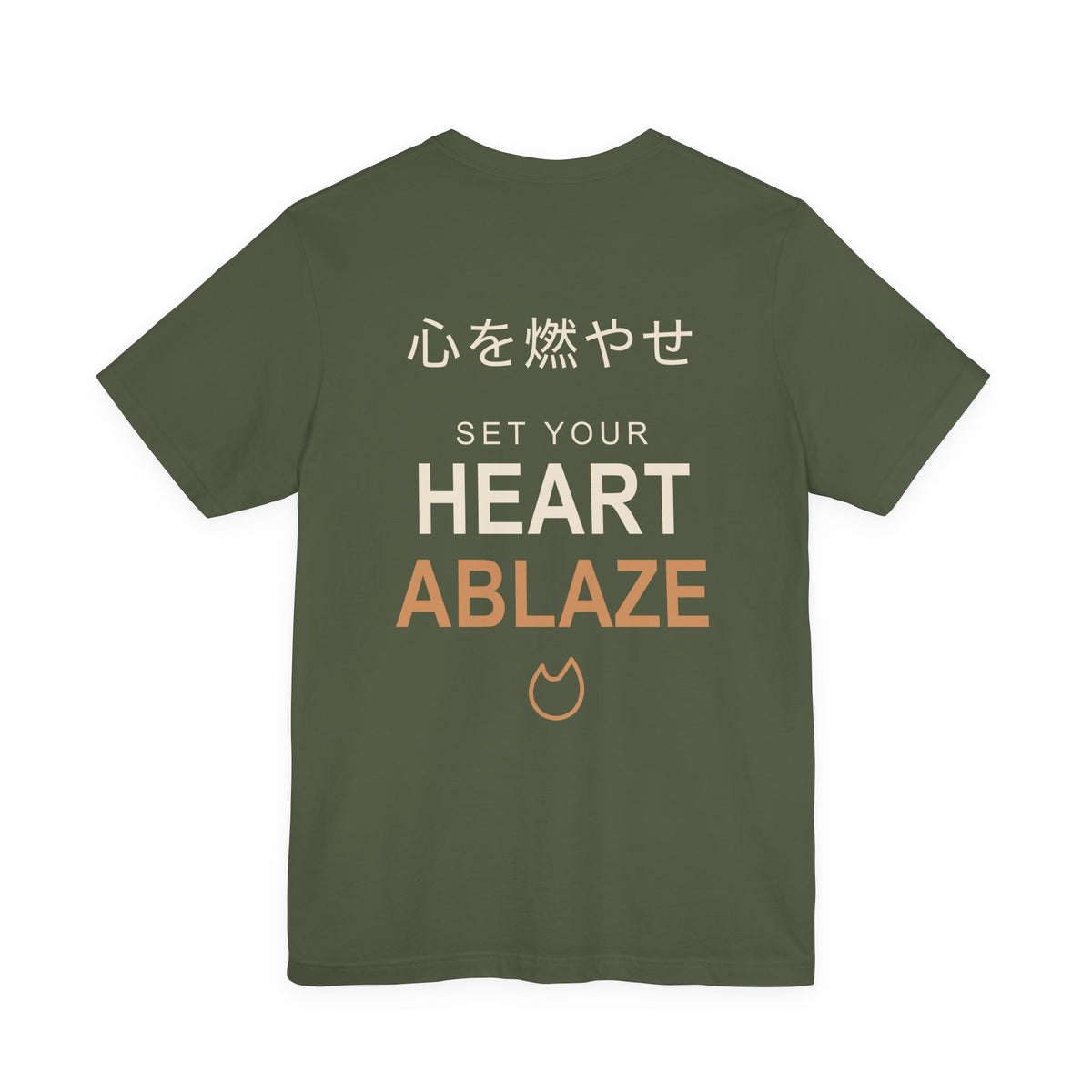 Burning Resolve Kanji Anime Soft Tee | Demon Hunter Japanese Streetwear