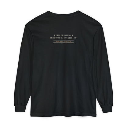 Shop Hours Kanji Long Sleeve Tee | Inspired by Taro Sakamoto from Sakamoto Days