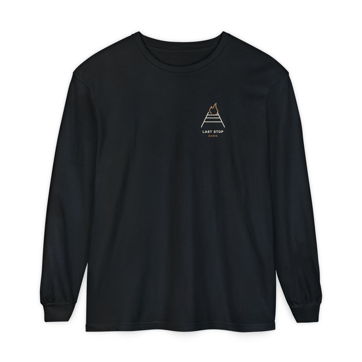 Last Stop Dawn Minimalist Anime Long Sleeve Tee | Demon Hunter Japanese Streetwear
