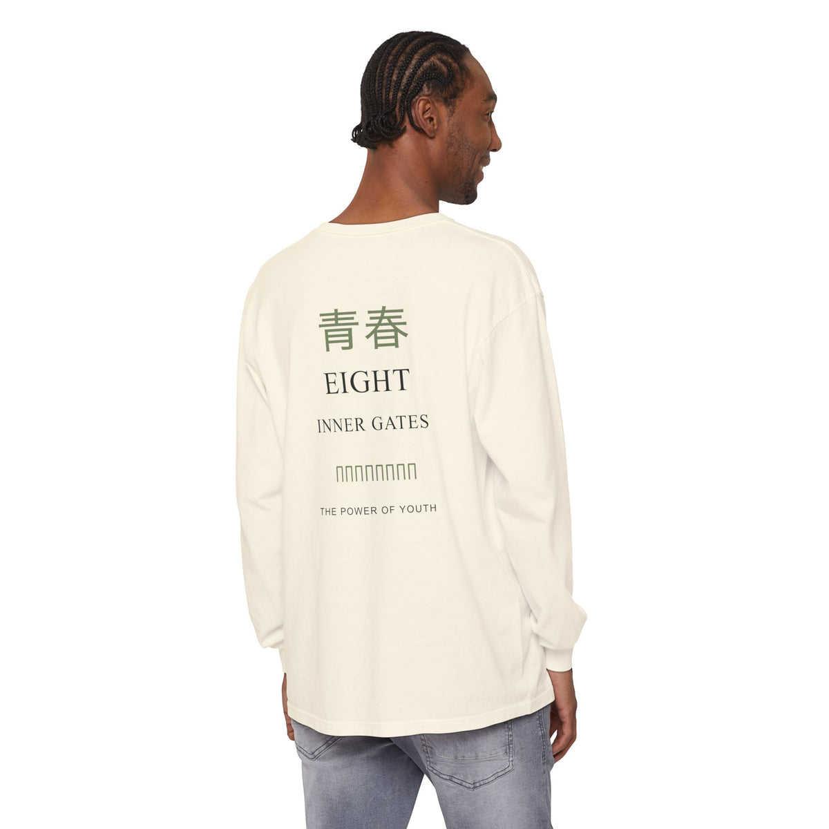 Eight Gates Kanji Anime Long Sleeve Tee | Ninja Japanese Streetwear