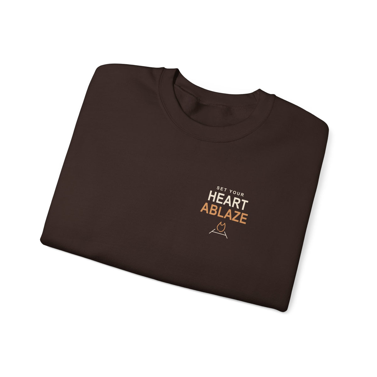 Heart Ablaze Anime Quote Crewneck Sweatshirt | Demon Hunter Japanese Streetwear