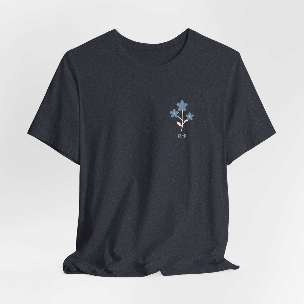 Flowers Remember Minimalist Anime Soft Tee | Mage Journey Japanese Streetwear