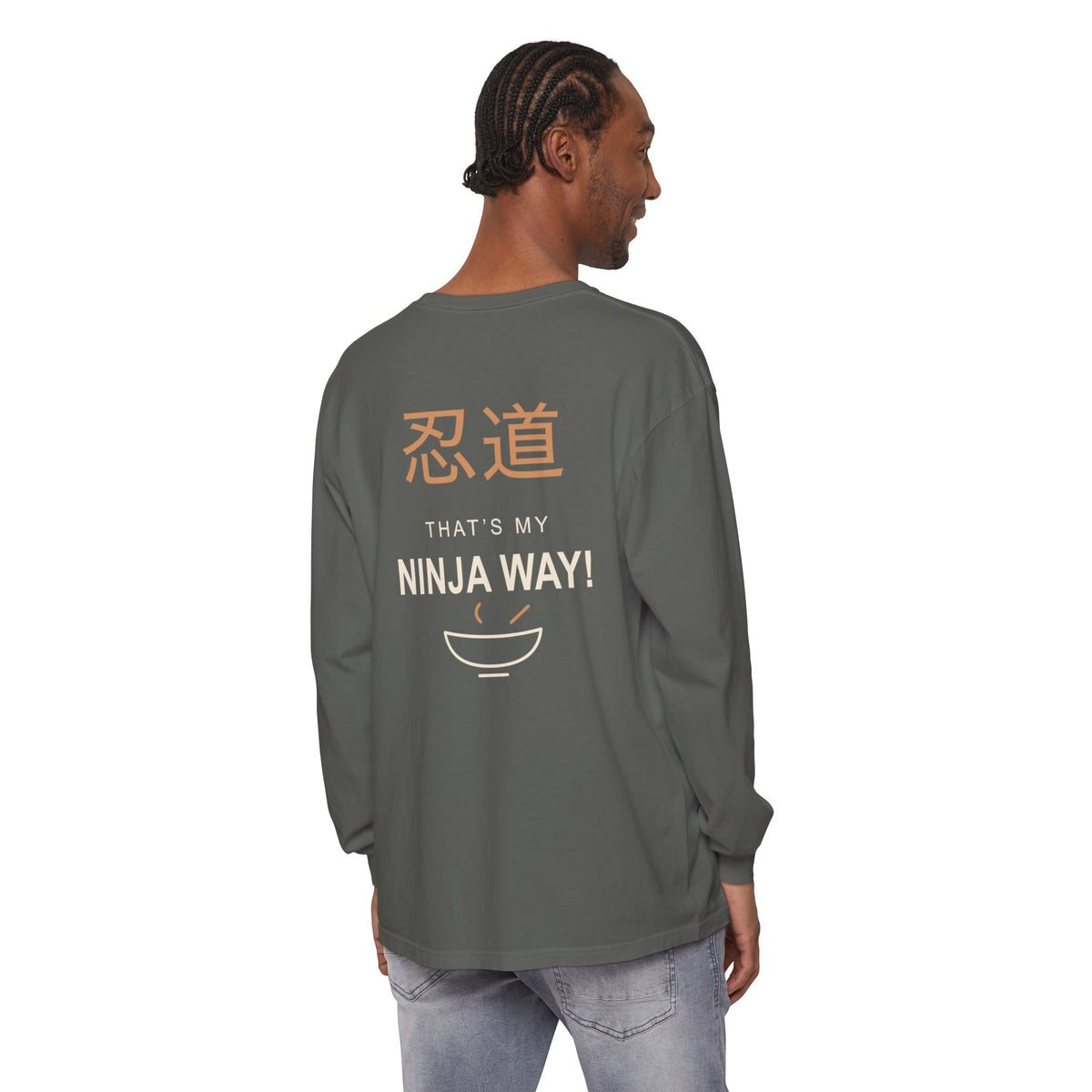 Ninja Way Kanji Anime Long Sleeve Tee | Ninja Japanese Streetwear