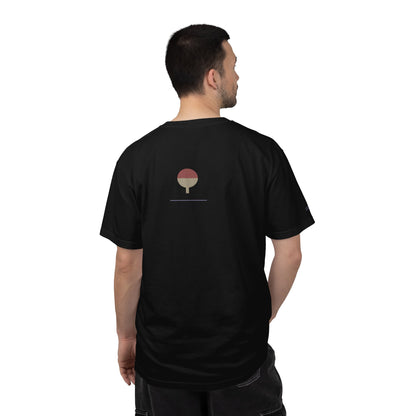 Storm Flame Edge Edition Heavyweight Tee in Black — studio back lifestyle — back view