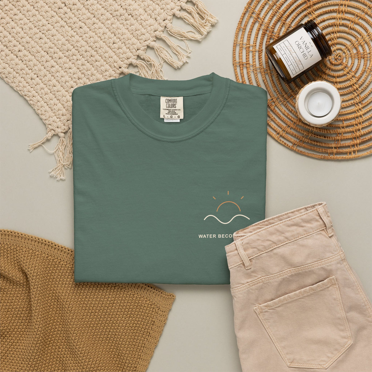 Water Becomes Sun Minimalist Anime Tee | Demon Hunter Japanese Streetwear