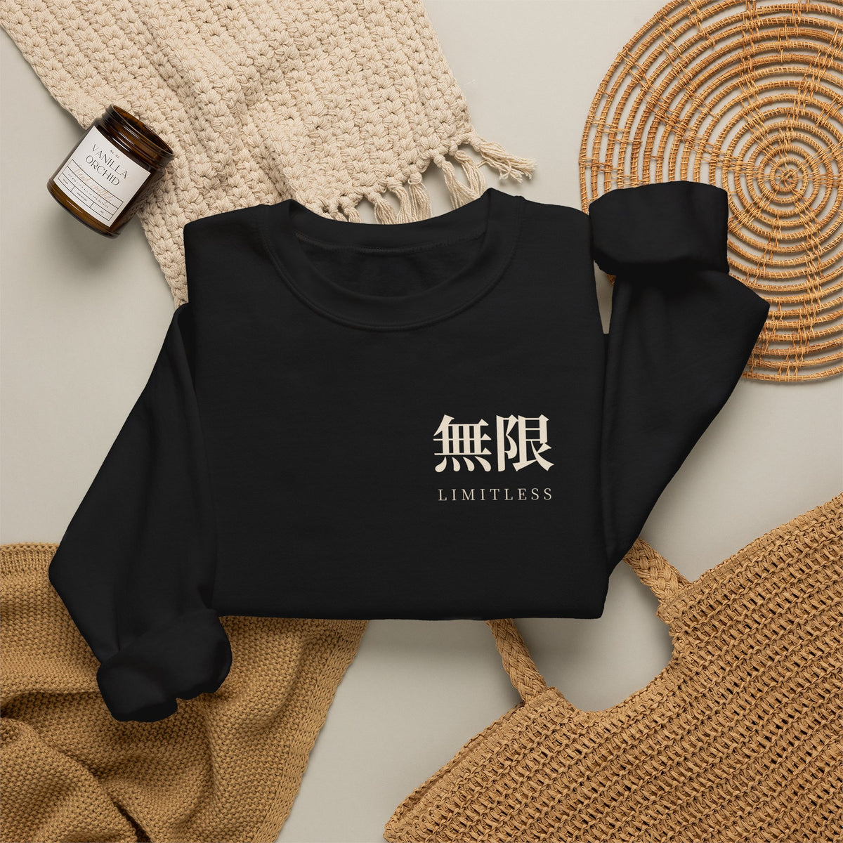 Limitless Kanji Crewneck Sweatshirt | Inspired by Satoru Gojo from Jujutsu Kaisen