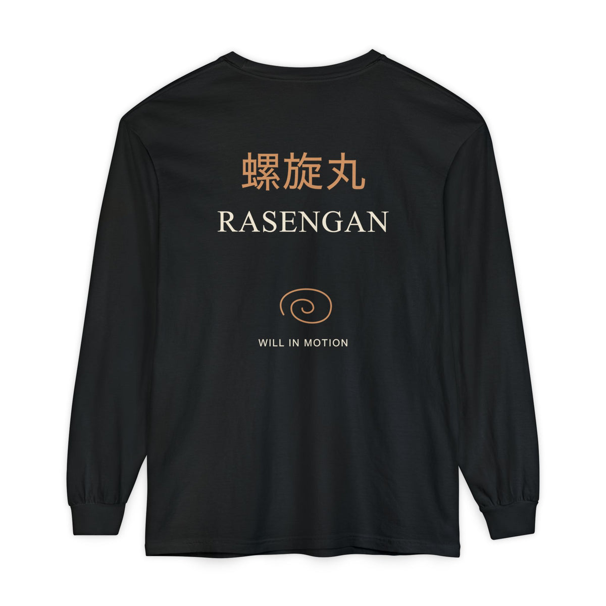 Spiral Will Kanji Anime Long Sleeve Tee | Ninja Japanese Streetwear