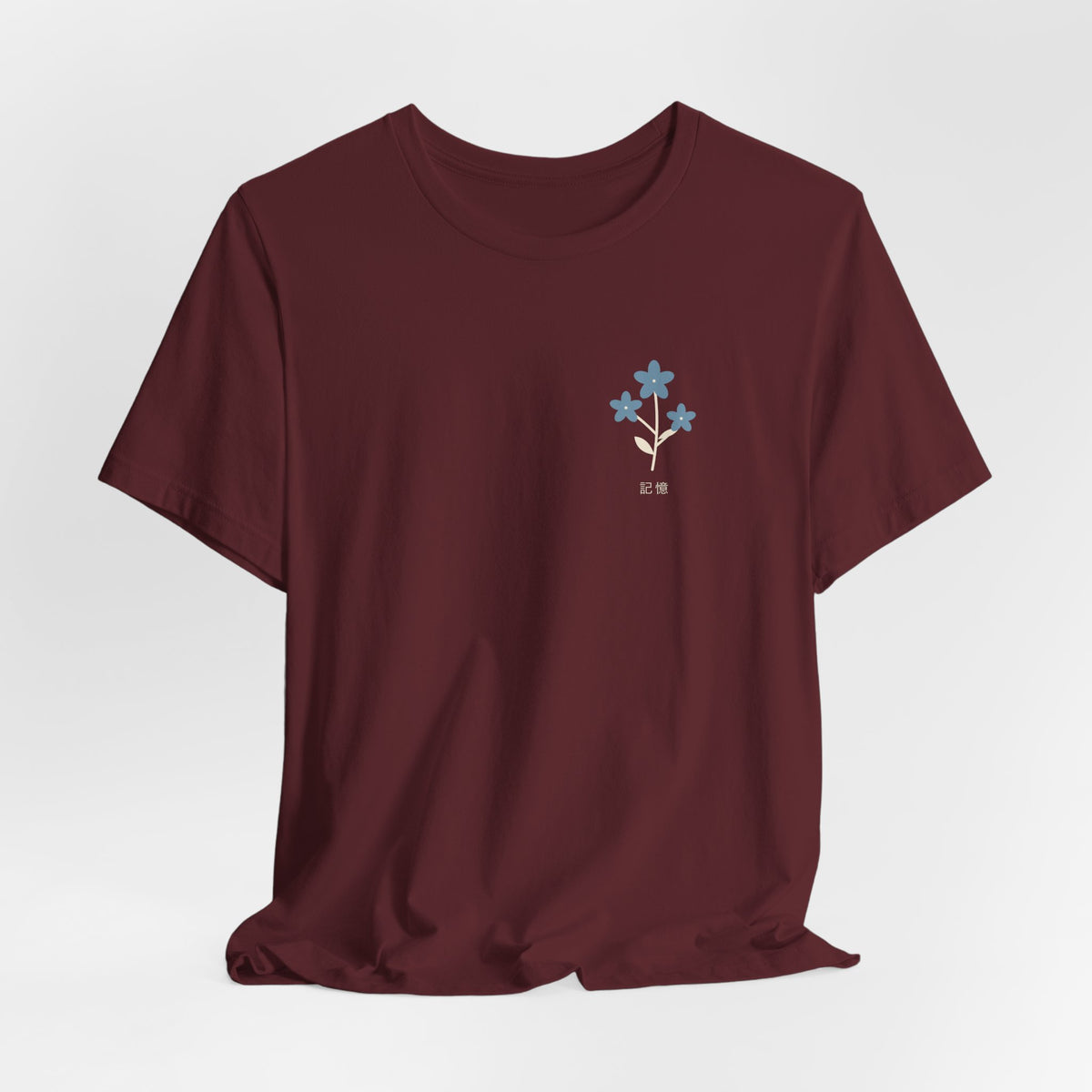 Flowers Remember Minimalist Anime Soft Tee | Mage Journey Japanese Streetwear