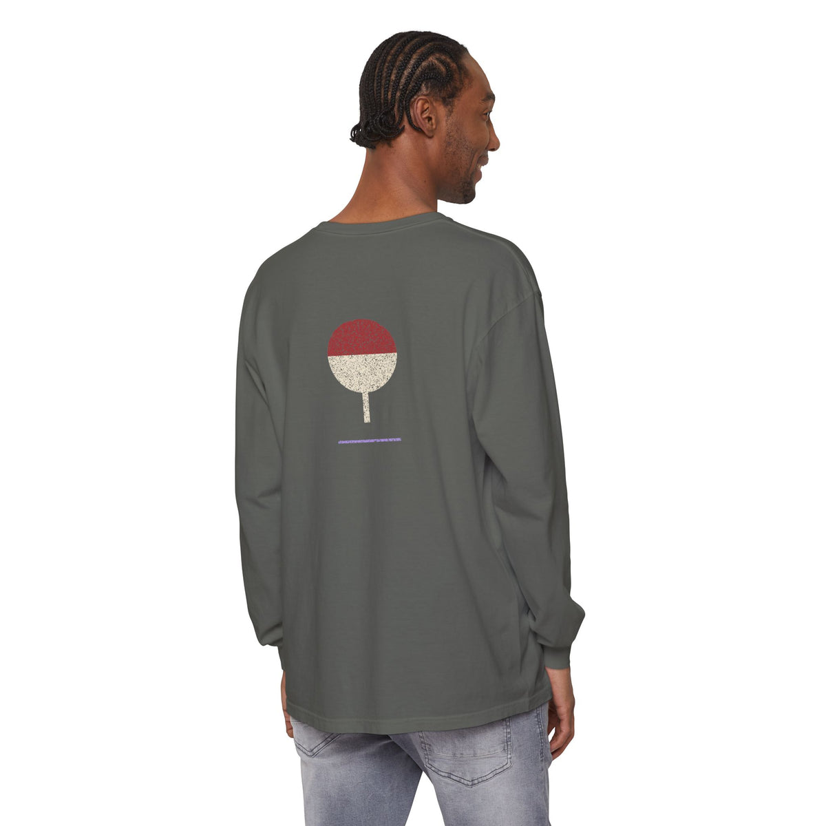 Storm Flame Kanji Anime Long Sleeve Tee | Clan Crest Japanese Streetwear
