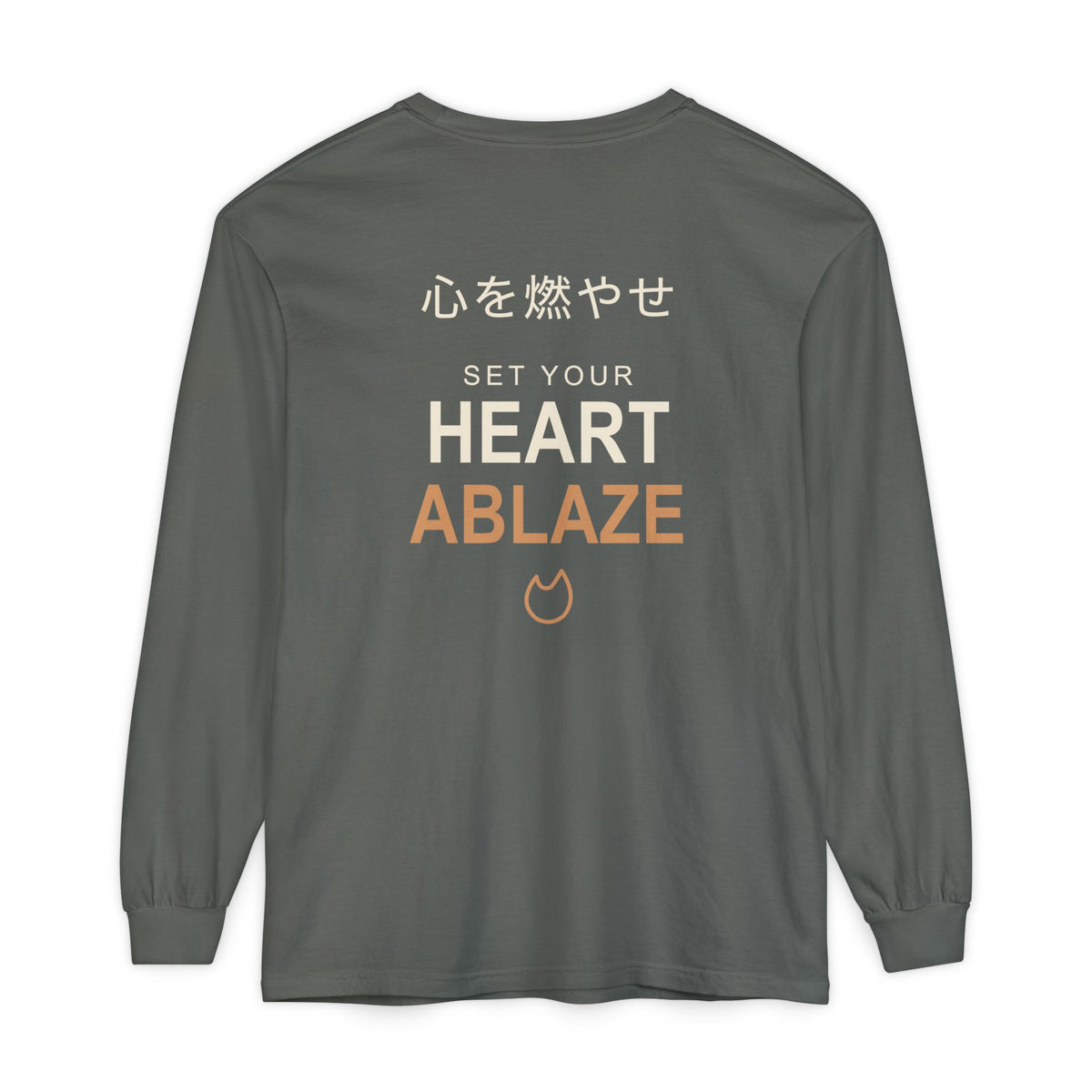 Burning Resolve Kanji Long Sleeve Tee | Inspired by Kyojuro Rengoku from Demon Slayer