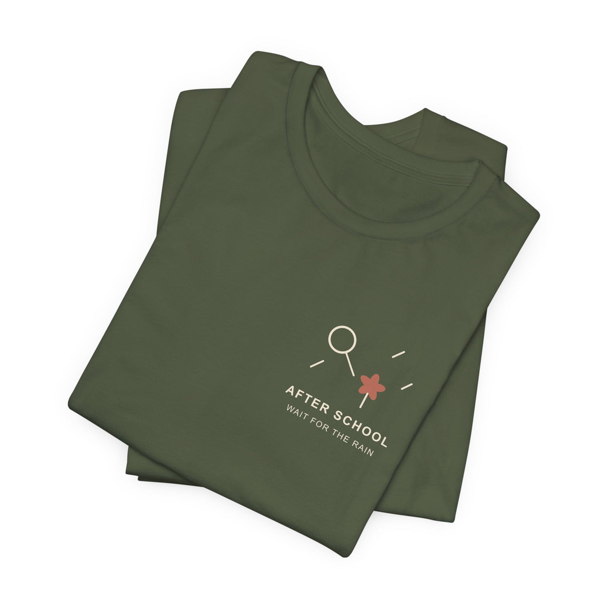 After School Rain Minimalist Anime Soft Tee | Devil Hunter Japanese Streetwear