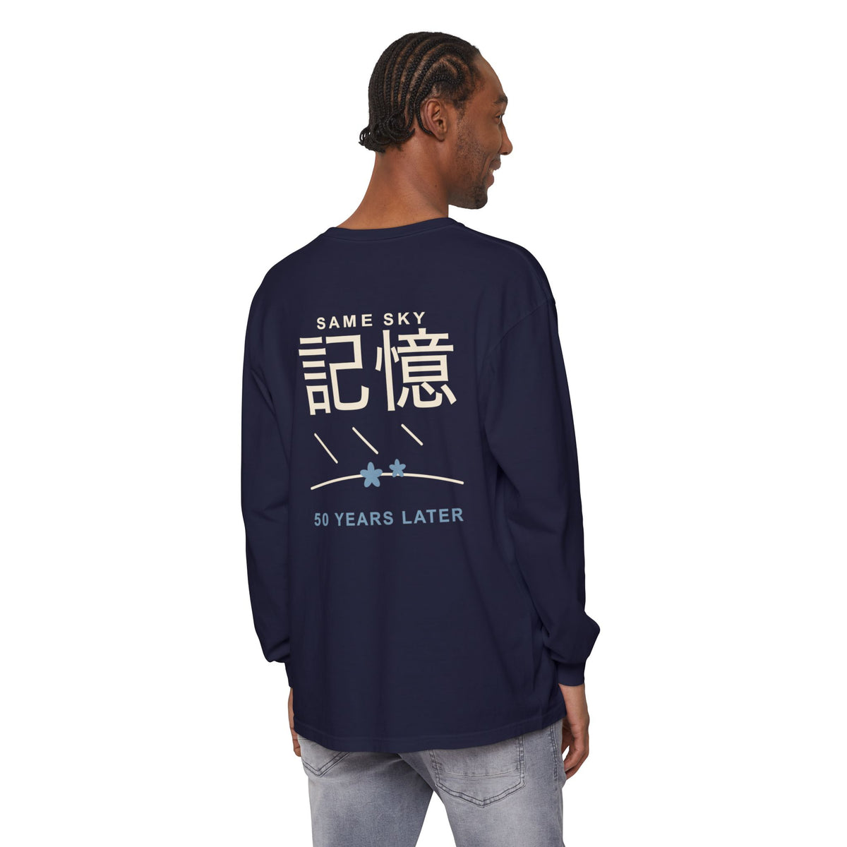 Memory of the Sky Kanji Long Sleeve Tee | Inspired by Frieren and Himmel from Frieren