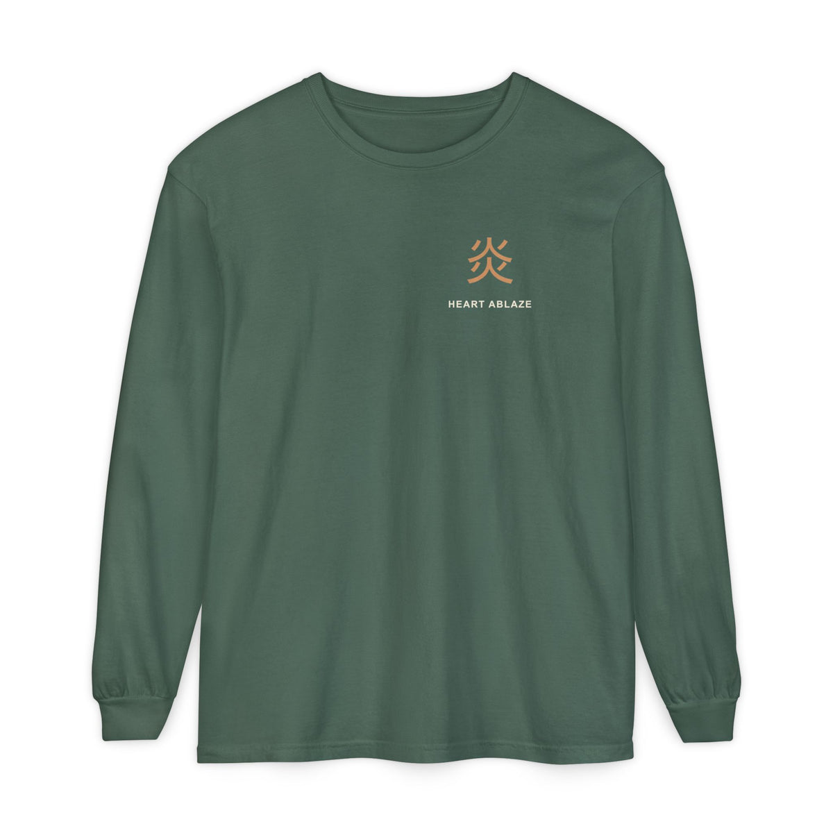 Burning Resolve Kanji Long Sleeve Tee | Inspired by Kyojuro Rengoku from Demon Slayer