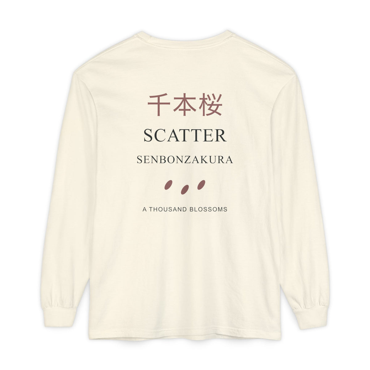 Scatter Kanji Long Sleeve Tee | Inspired by Byakuya Kuchiki from Bleach