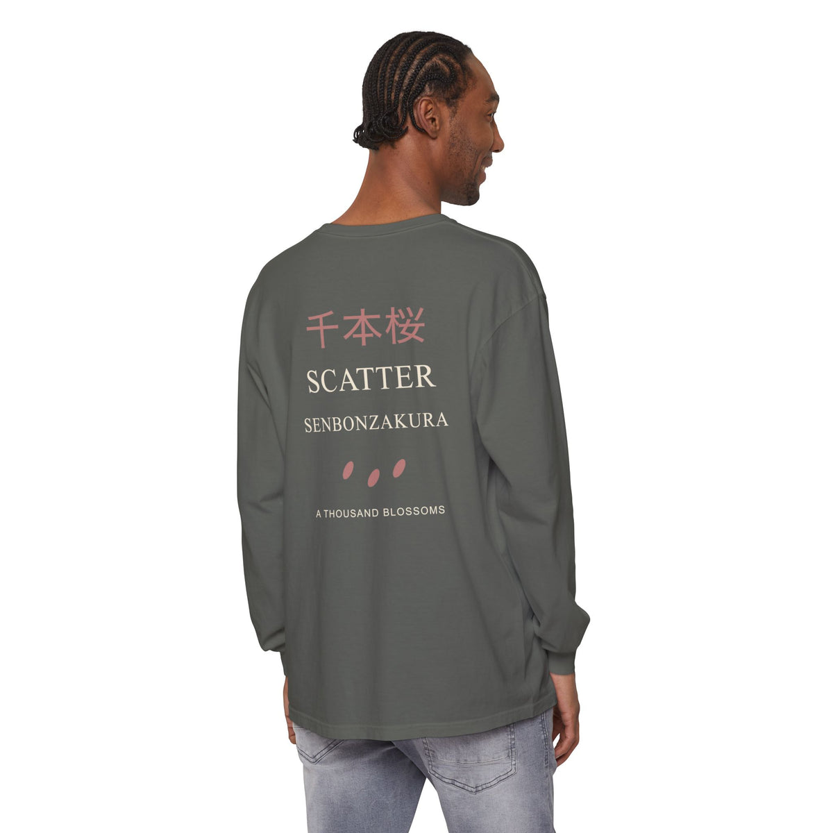 Scatter Kanji Long Sleeve Tee | Inspired by Byakuya Kuchiki from Bleach