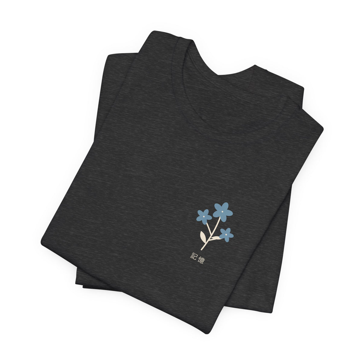 Flowers Remember Minimalist Anime Soft Tee | Mage Journey Japanese Streetwear