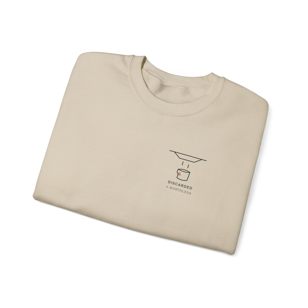 Nothing Wasted Minimalist Crewneck Sweatshirt | Inspired by Rudo from Gachiakuta