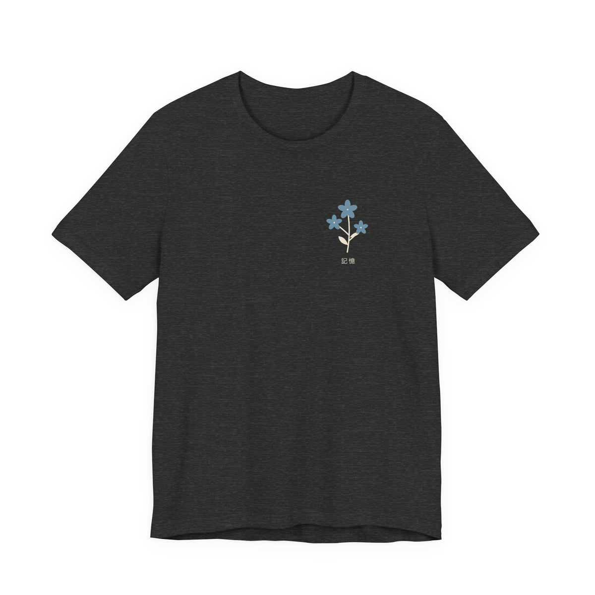 Flowers Remember Minimalist Anime Soft Tee | Mage Journey Japanese Streetwear