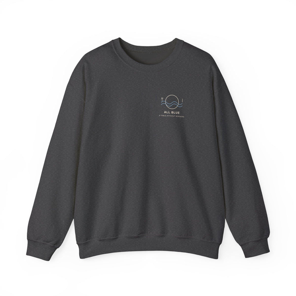 All Blue Table Minimalist Anime Crewneck Sweatshirt | Pirate Japanese Streetwear