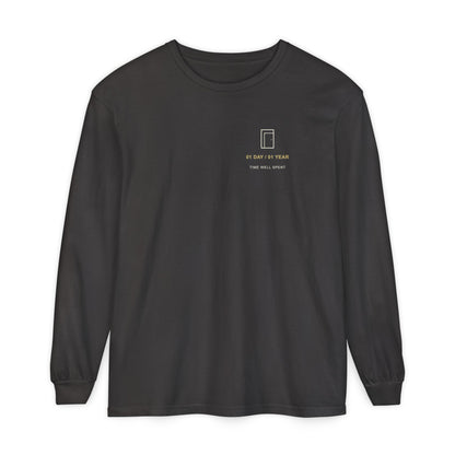One Day One Year Minimalist Long Sleeve Tee | Inspired by the Hyperbolic Time Chamber from Dragon Ball Z