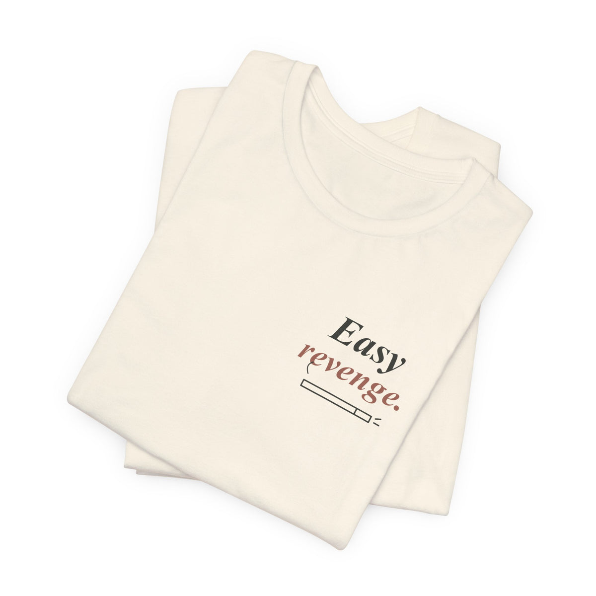 Easy Revenge Letter Anime Quote Soft Tee | Devil Hunter Japanese Streetwear